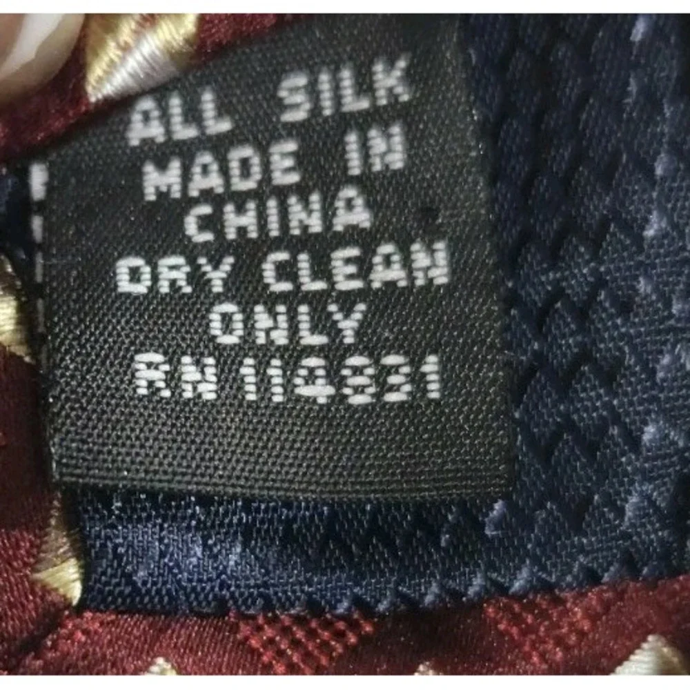 Paul Dion Signature‎ Mens Necktie 100% Silk Burgundy / Gold 60